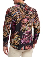 Acai Printed Cotton Button-Front Shirt