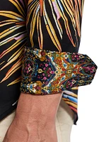Acai Printed Cotton Button-Front Shirt