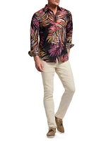 Acai Printed Cotton Button-Front Shirt