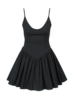 Dena Stretch-Cotton Fit & Flare Minidress