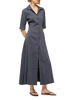 Joan Linen-Blend Midi-Shirtdress
