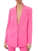 Denny One-Button Oversized Blazer