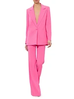 Denny One-Button Oversized Blazer