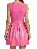 Chara Croc-Embossed Party Dress