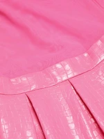 Chara Croc-Embossed Party Dress