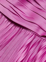Del Pleated Strapless Gown