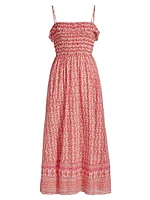 Larkin Paisley Cotton-Silk Midi-Dress