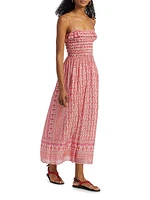 Larkin Paisley Cotton-Silk Midi-Dress