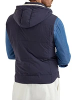 Bonded Nylon Down Vest with Detachable Hood