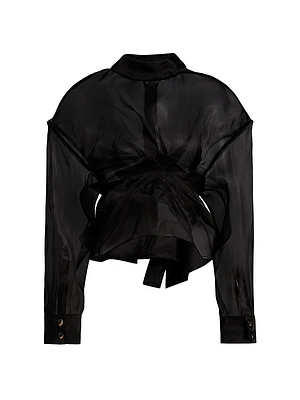 Silk Organza Twisted Shirt