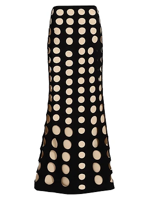Layered Hole Maxi Skirt