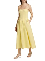 Kittiya Sleeveless A-line Midi-Dress