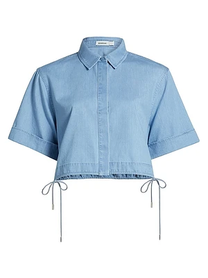 Bishop Tailored Denim Crop Top