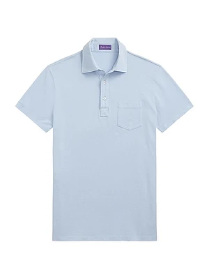 Custom-Slim-Fit Washed Piqué Polo Shirt