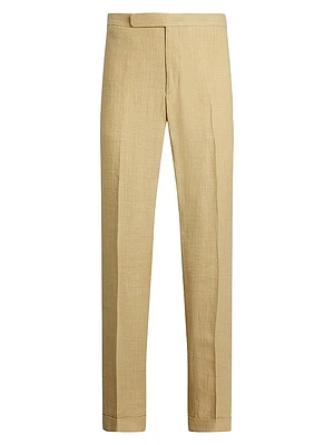 Gregory Hand-Tailored Linen-Silk Trousers