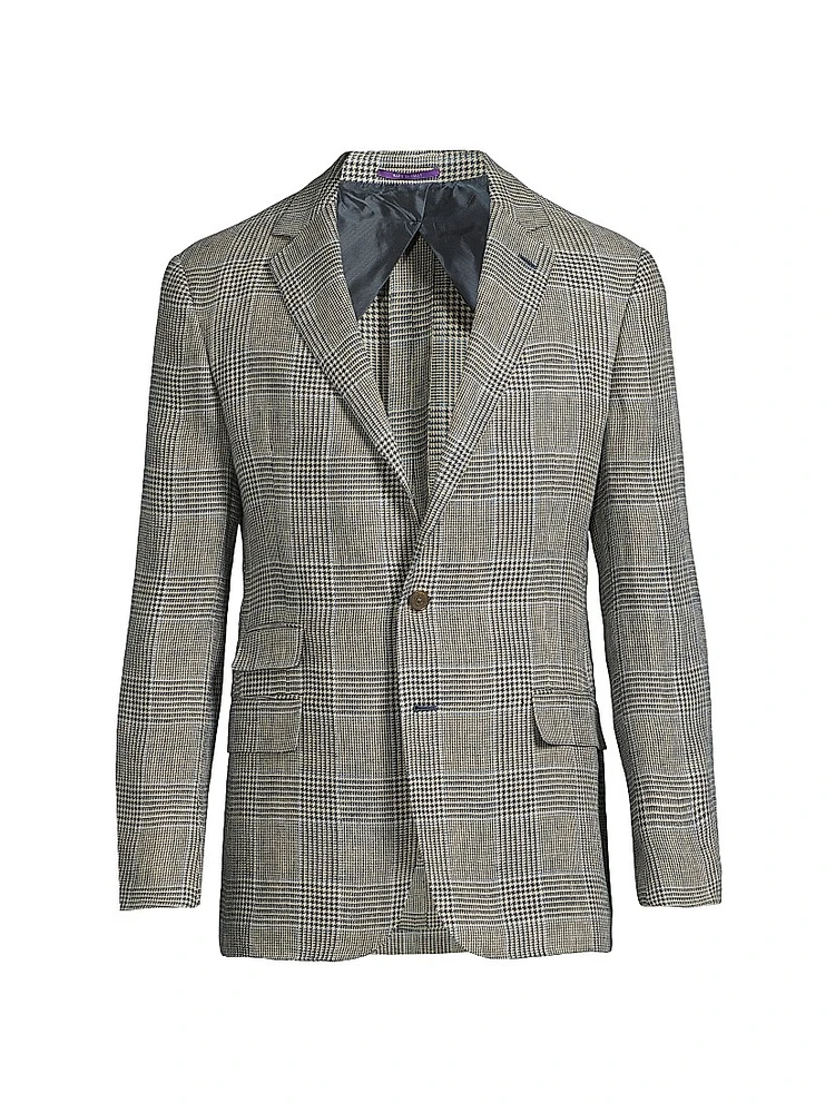 Kent Hand-Tailored Plaid Linen Jacket
