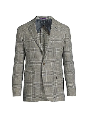 Kent Hand-Tailored Plaid Linen Jacket