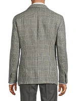 Kent Hand-Tailored Plaid Linen Jacket
