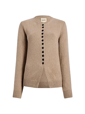 Josette Cashmere Button-Front Cardigan