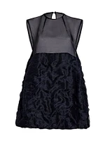 Blair Linen-Blend Sheer Minidress