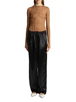 Cosette Ribbed Satin Top