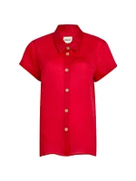 Keefe Silk Button-Front Top