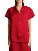 Keefe Silk Button-Front Top