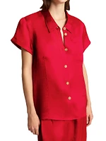 Keefe Silk Button-Front Top