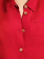 Keefe Silk Button-Front Top
