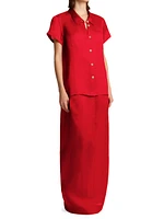 Keefe Silk Button-Front Top