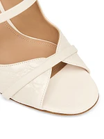 Norah 70MM Croc-Embossed Leather Sandals