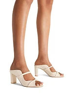 Norah 70MM Croc-Embossed Leather Sandals