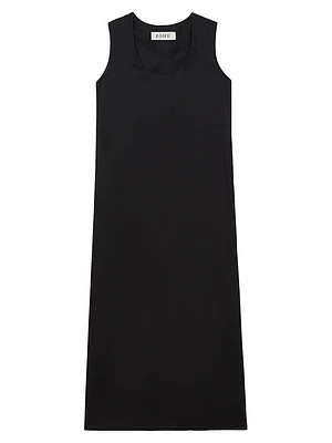 Scoopneck Silk Maxi Dress