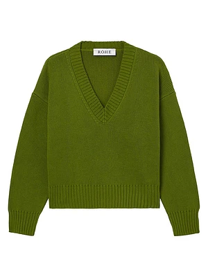 V-Neck Cotton Sweater
