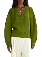 V-Neck Cotton Sweater