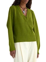 V-Neck Cotton Sweater