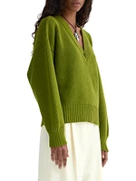 V-Neck Cotton Sweater