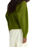 V-Neck Cotton Sweater