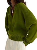 V-Neck Cotton Sweater