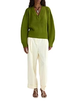 V-Neck Cotton Sweater