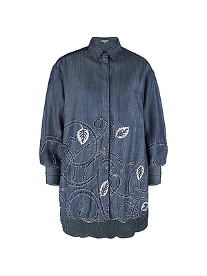 Tendril-Embroidered Shirt