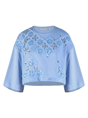 Chandelier Embroidered Cotton T-Shirt