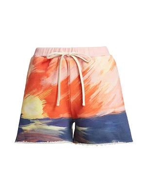 Sunset Print Sweatshorts