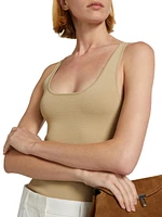Stretch Jersey Scoopneck Tank