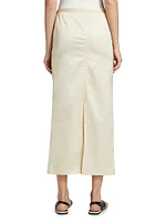Cotton-Blend Mid-Rise Maxi Skirt