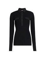 Rib-Knit Slim-Fit Shirt