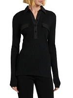 Rib-Knit Slim-Fit Shirt