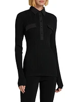 Rib-Knit Slim-Fit Shirt
