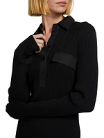 Rib-Knit Slim-Fit Shirt