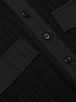 Rib-Knit Slim-Fit Shirt